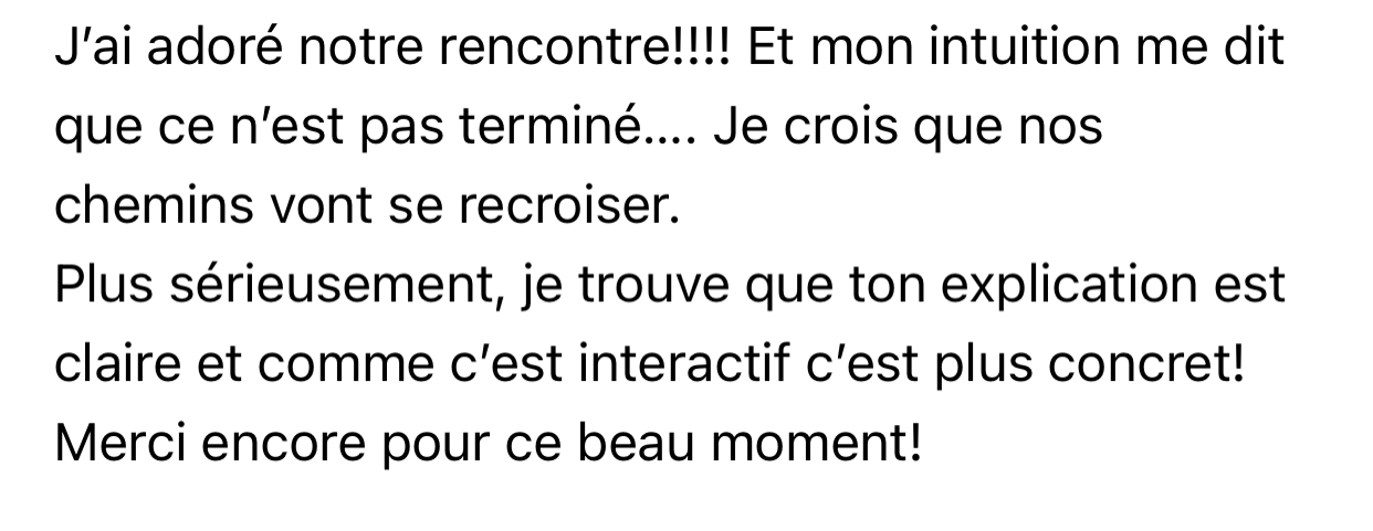 Témoignage cliente