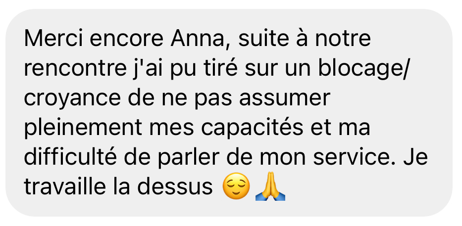 Témoignage cliente