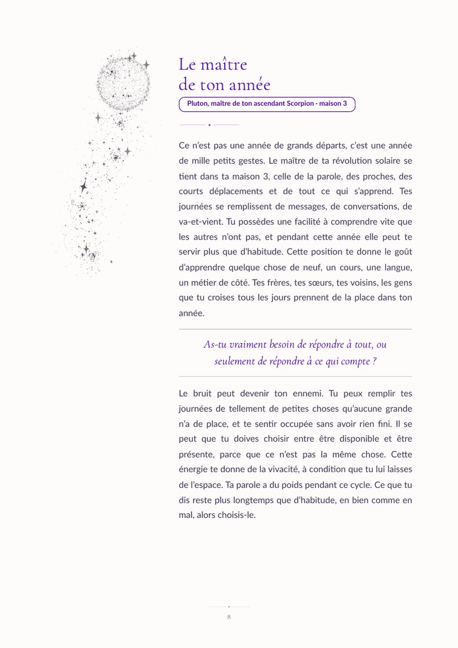 Le maître de ton année