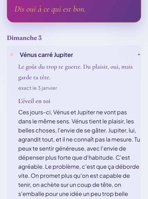 Une date ouverte : Vénus carré Jupiter