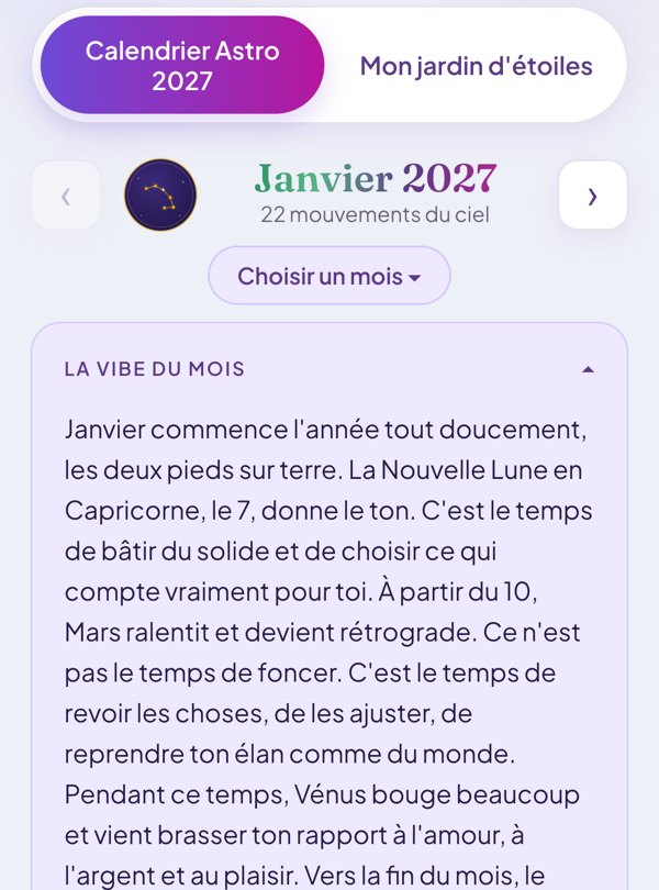 La vibe du mois de janvier