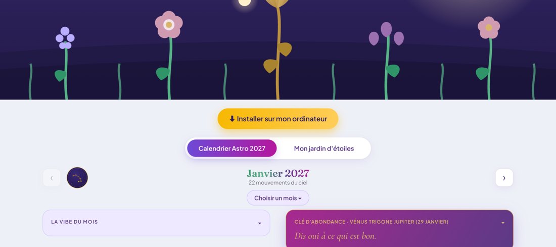 L'app sur ordinateur, avec le bouton Installer