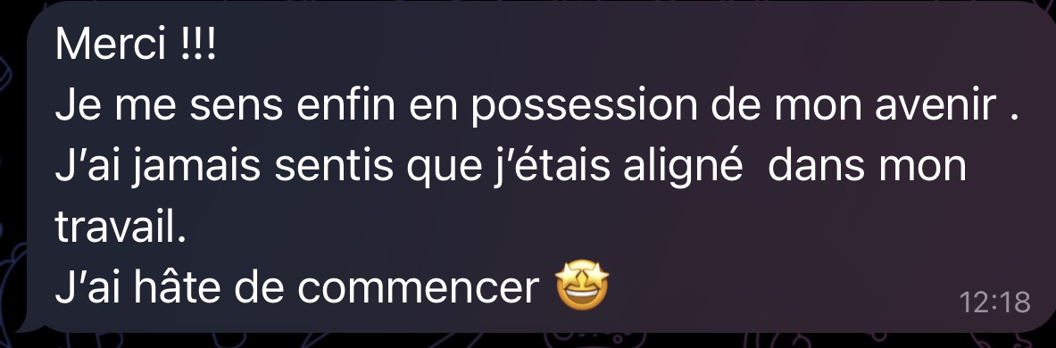 Témoignage cliente