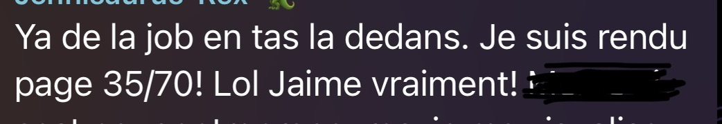 Témoignage cliente