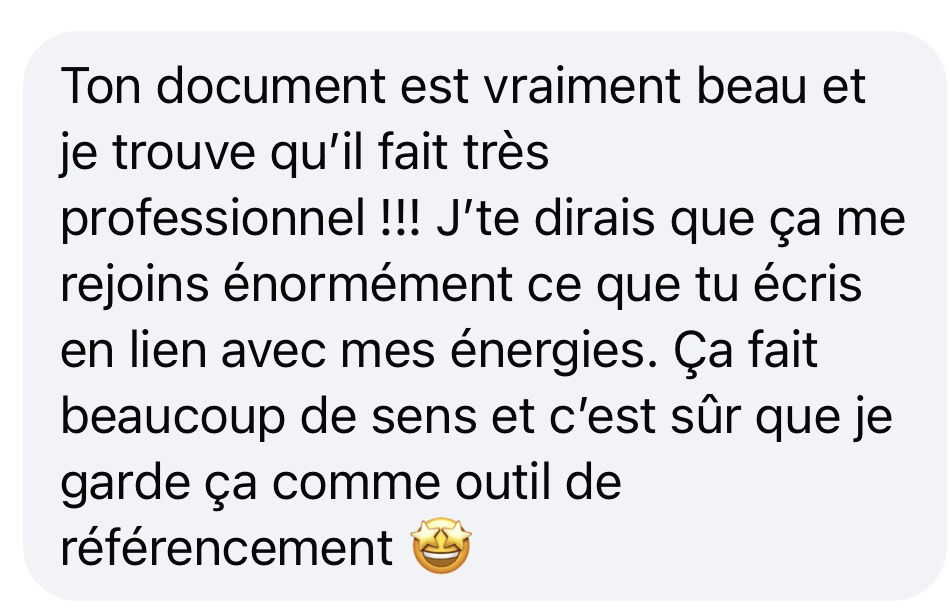 Témoignage cliente