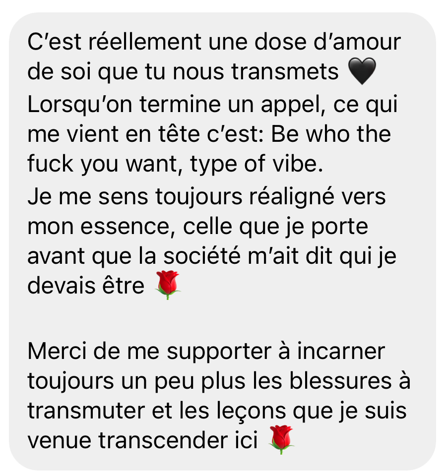 Témoignage cliente
