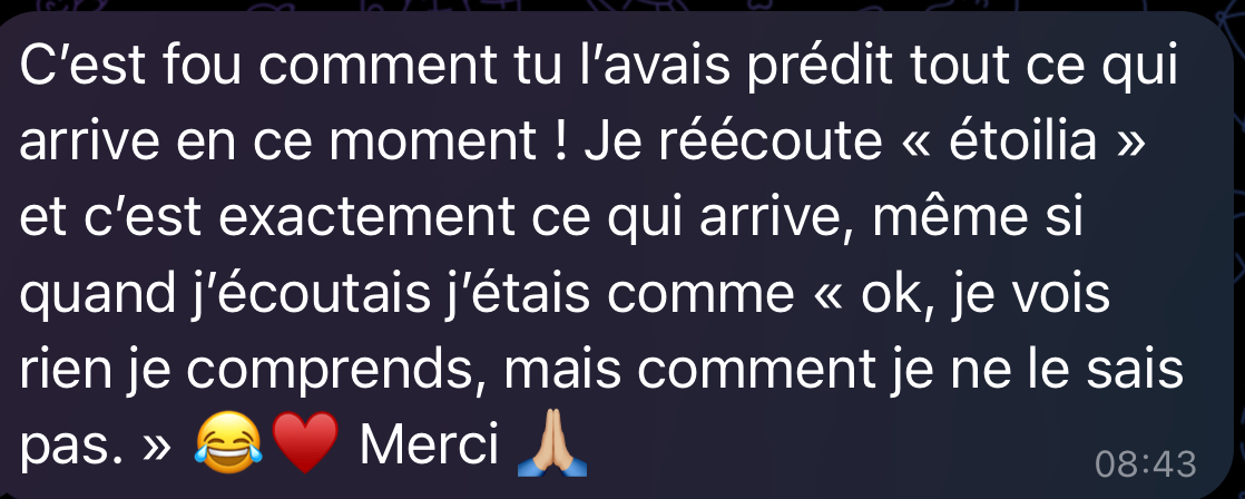 Témoignage cliente