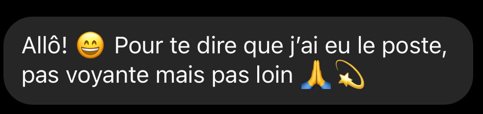 Témoignage cliente