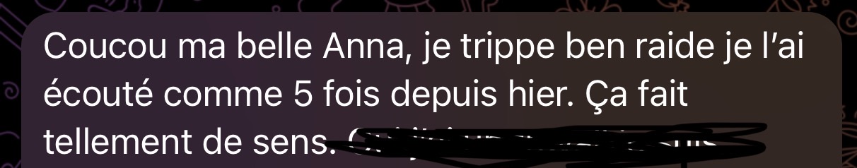 Témoignage cliente