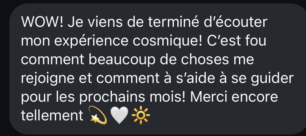 Témoignage cliente