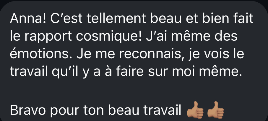 Témoignage cliente
