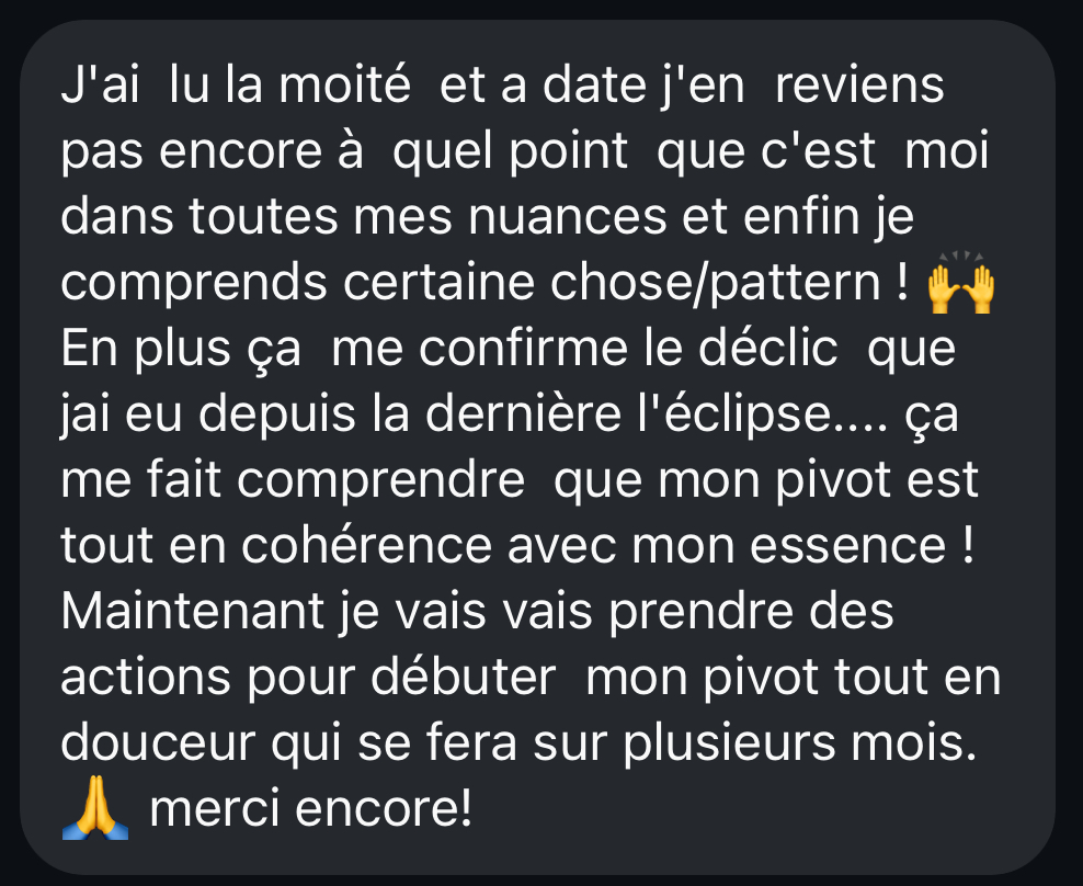 Témoignage cliente