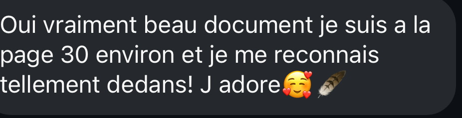 Témoignage cliente
