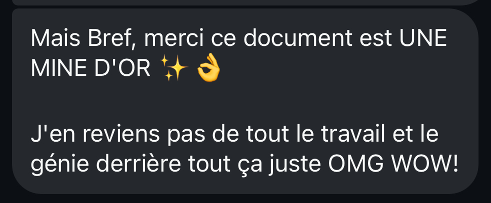 Témoignage cliente