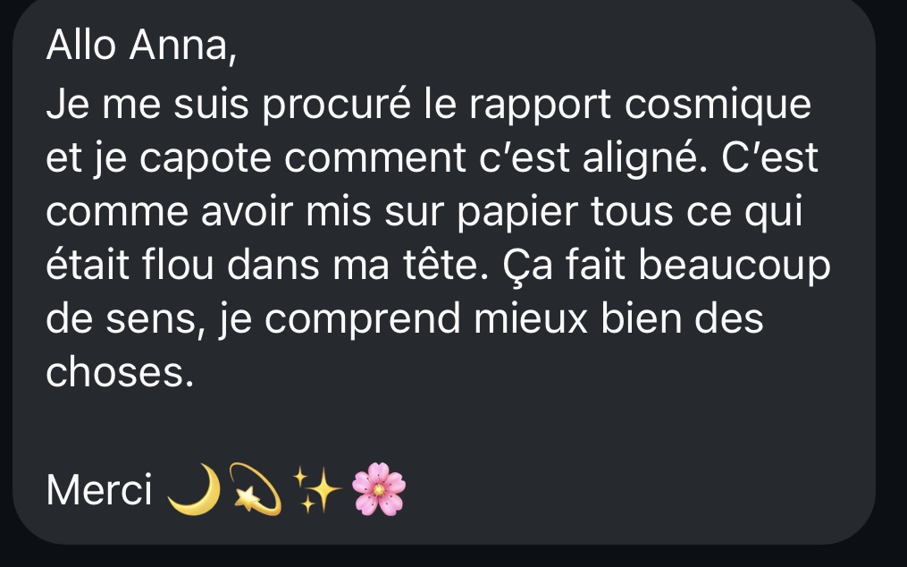 Témoignage cliente