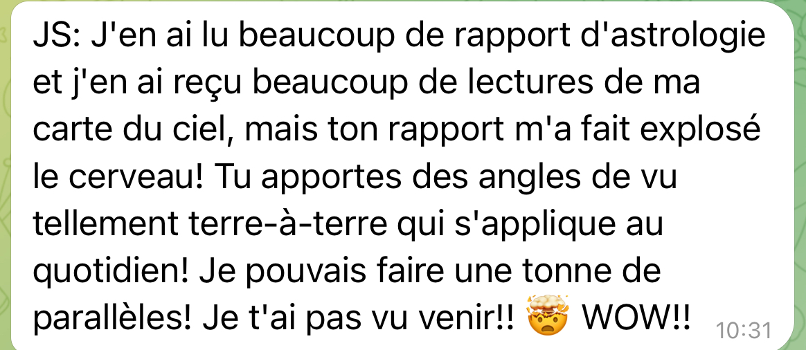 Témoignage cliente