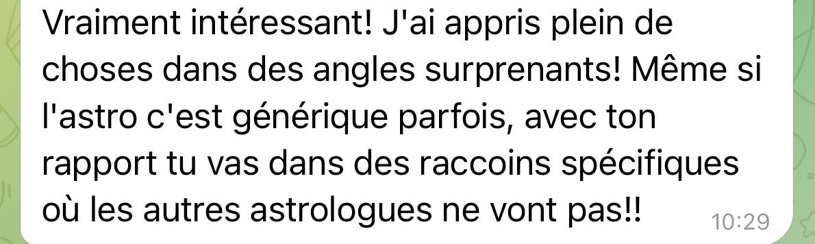 Témoignage cliente